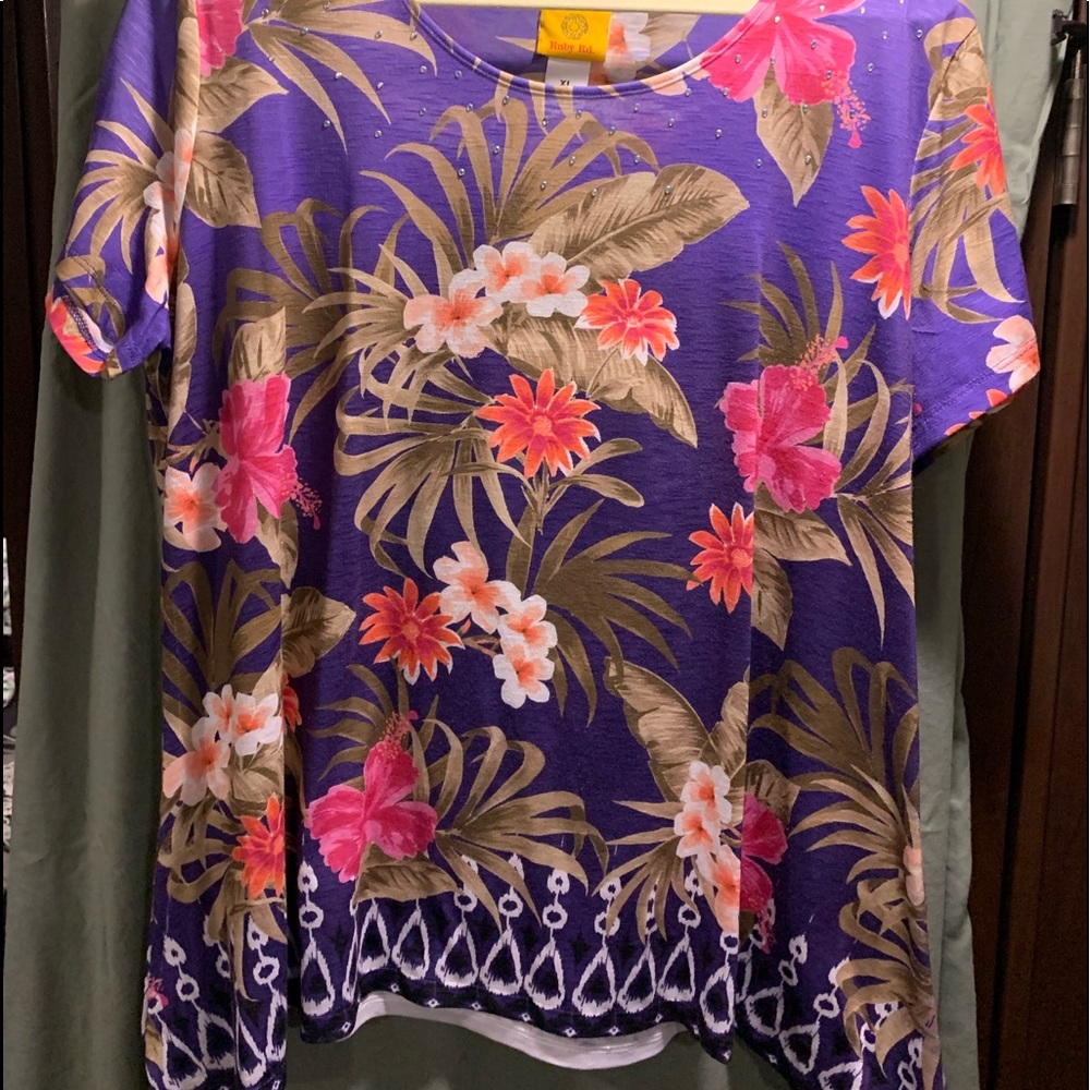 Pull over top with tiny rhinestones. Never worn